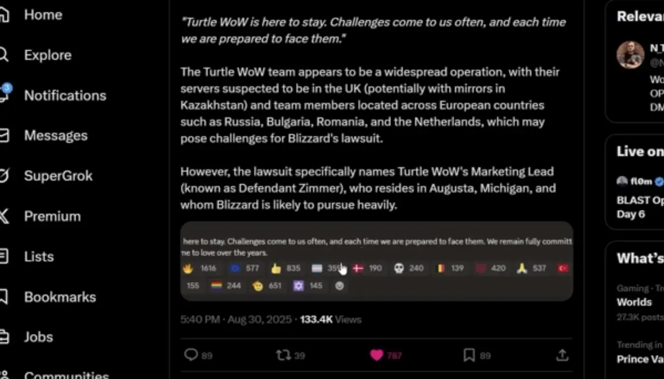 Blizzard vs Turtle WoW