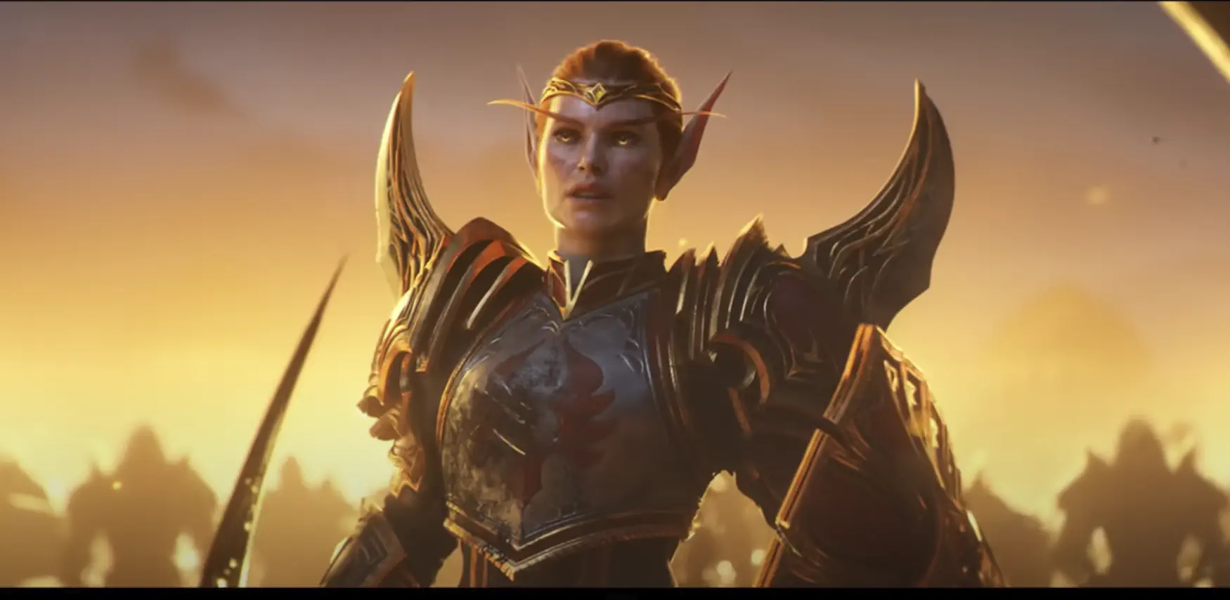 Liadrin defendendo o Sunwell em mais uma cinemática cara que não resolve os problemas fundamentais do jogo