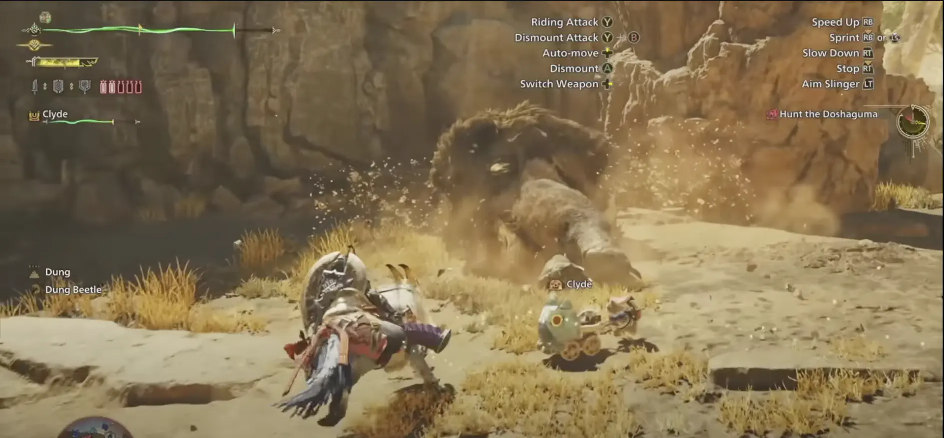 Capturando um monstro em Monster Hunter Wilds