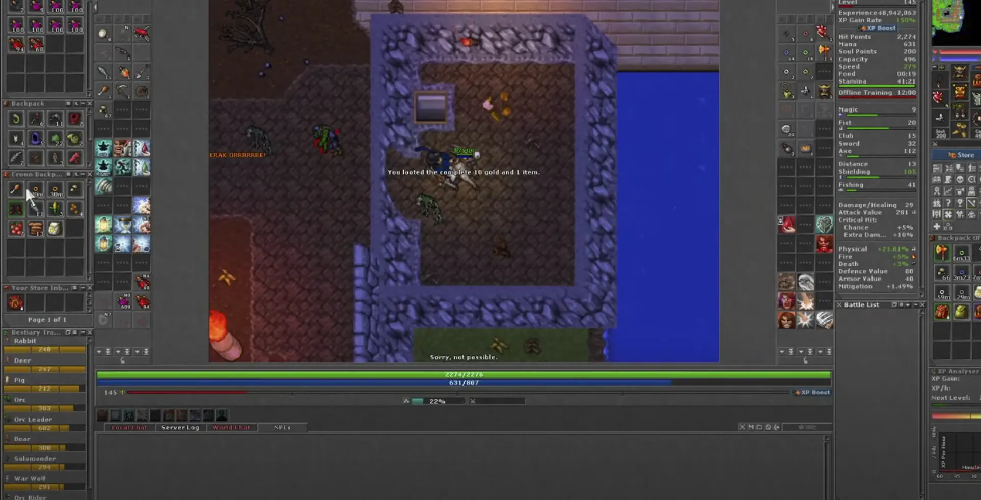 Gameplay de Tibia
